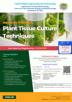 Hands on Training in "Plant Tissue Culture Techniques" 2025